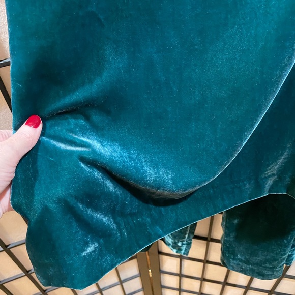 Gorgeous teal  velvet holiday outfit. - Picture 6 of 6